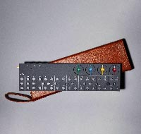 design of brown leather case for op-z synthersizer